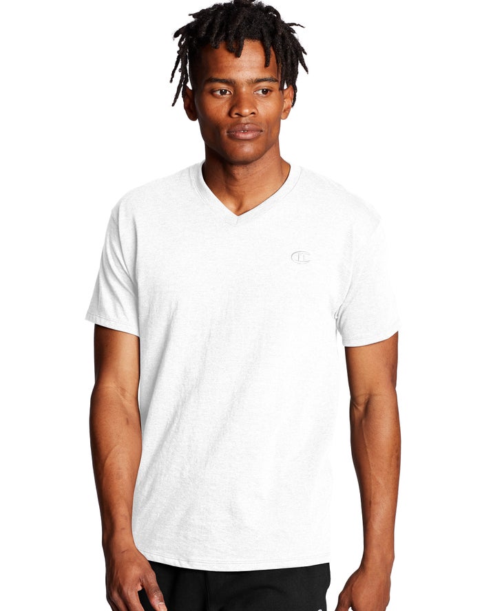 Champion T-Shirt Heren - Wit - Classic Jersey V-Neck ( 913570-XKI )